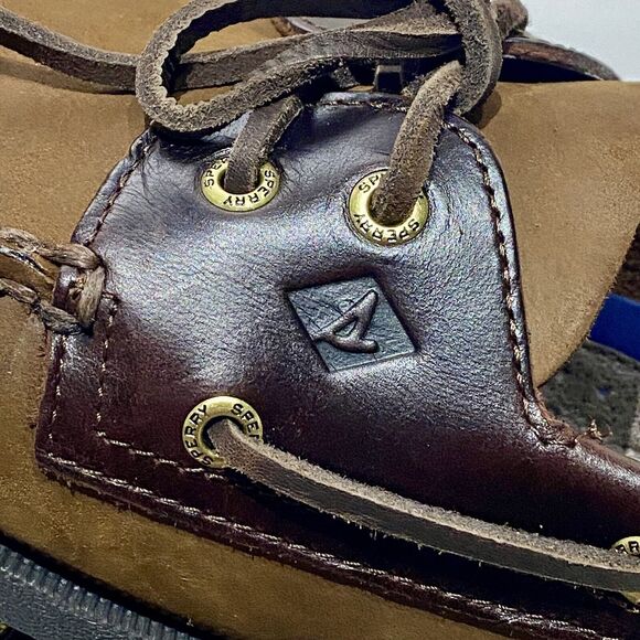 Sperry Top Sider Authentic Original Boat Shoes Men’s 13 M Brown Nubuck Leather - Picture 10 of 12